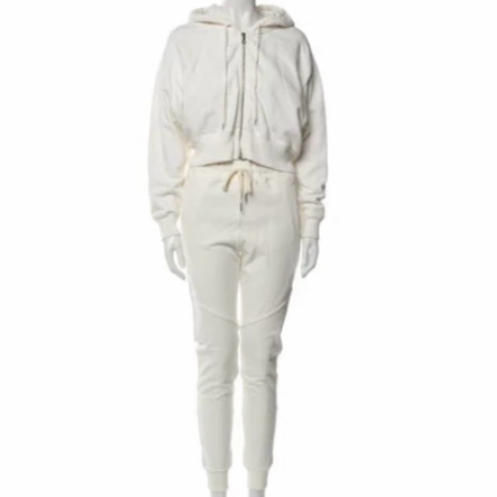 John Elliott Cream Hooded Track Jacket and Joggers Set